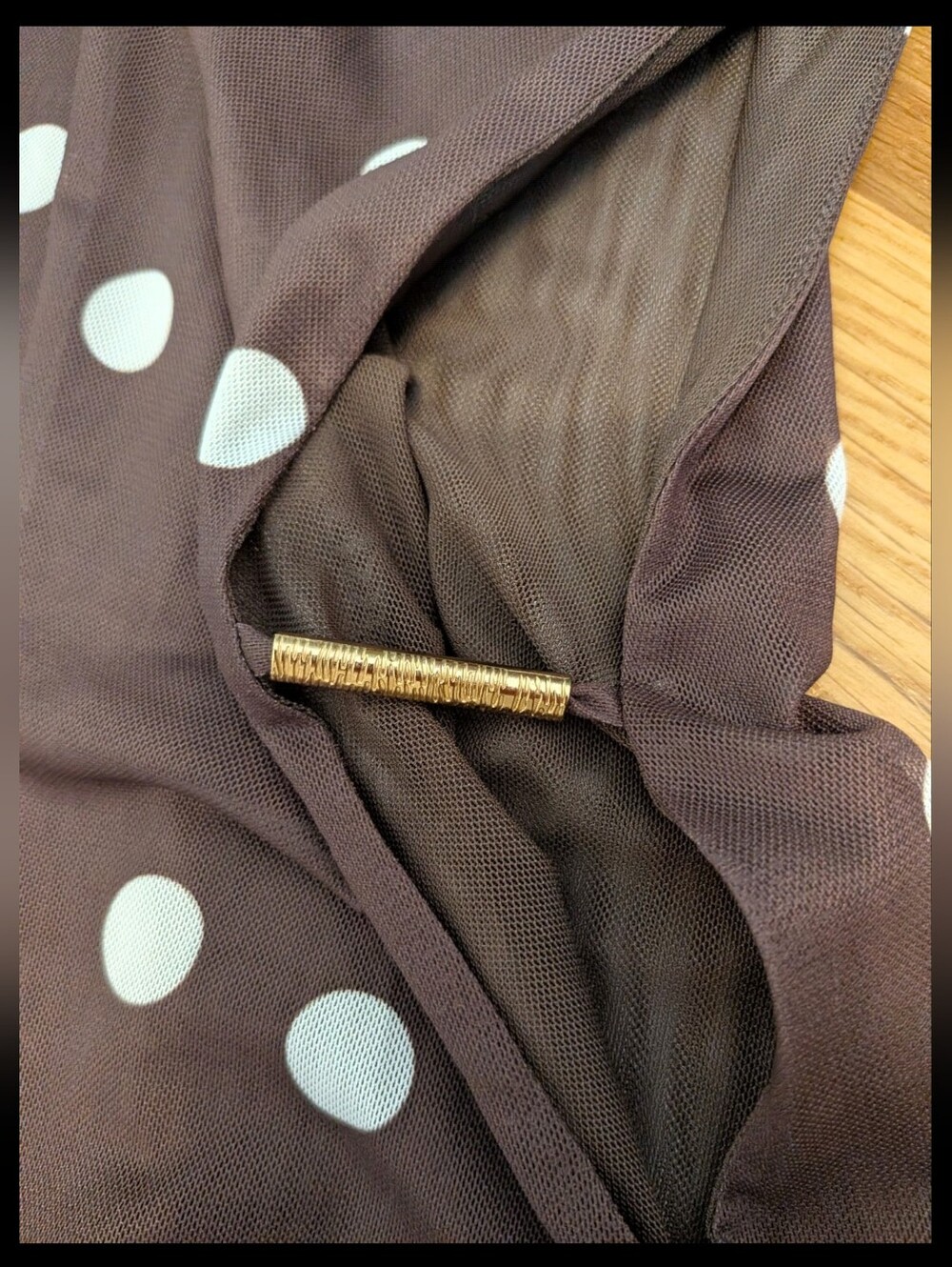 Caroline Constas Brown Coverup Dress with White Polka Dots, NWT! - Picture 8 of 11